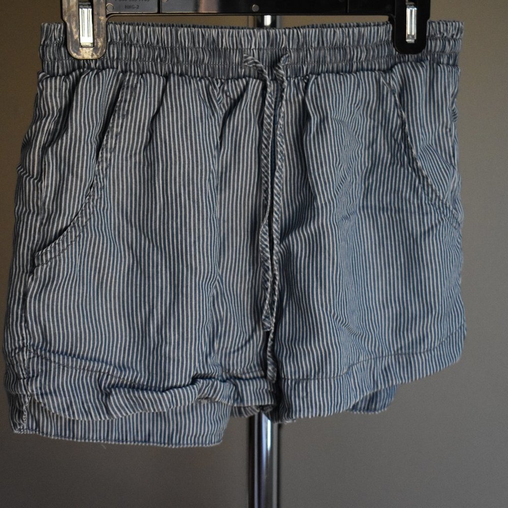 Target Blue and White Stripe Cotton Shorts